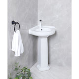 Pilaster 22-Inch Ceramic Pedestal Sink (Single Hole)