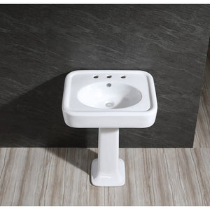 Robert 26-Inch Ceramic Pedestal Sink (8-Inch, 3-Hole)