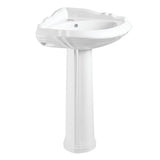 Venus 27-Inch Ceramic Corner Pedestal Sink (Single Hole)