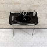 Bristol 36-Inch Console Sink with Stainless Steel Legs (8-Inch, 3 Hole)