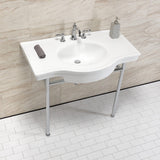 Manchester 37-Inch Console Sink with Stainless Steel Legs (8-Inch, 3 Hole)