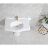 Sovereign 35-Inch Ceramic Pedestal Sink (Single Hole)