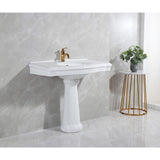 Sovereign 35-Inch Ceramic Pedestal Sink (Single Hole)