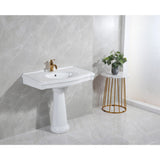 Sovereign 35-Inch Ceramic Pedestal Sink (Single Hole)