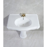 Sovereign 35-Inch Ceramic Pedestal Sink (4-Inch, 3-Hole)