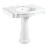 Sovereign 35-Inch Ceramic Pedestal Sink (4-Inch, 3-Hole)