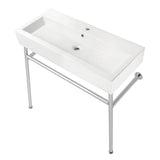 New Haven 39-Inch Console Sink with Stainless Steel Legs (Single Hole)