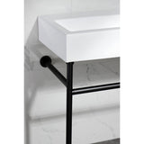 New Haven 39-Inch Console Sink with Stainless Steel Legs