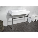 New Haven 39-Inch Console Sink with Stainless Steel Legs