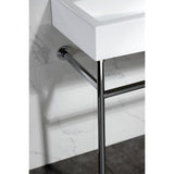 New Haven 39-Inch Console Sink with Stainless Steel Legs