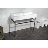 New Haven 39-Inch Console Sink with Stainless Steel Legs