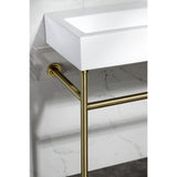 New Haven 39-Inch Console Sink with Stainless Steel Legs