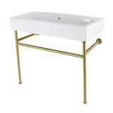 New Haven 39-Inch Console Sink with Stainless Steel Legs