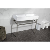 New Haven 39-Inch Console Sink with Stainless Steel Legs