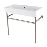 New Haven 39-Inch Console Sink with Stainless Steel Legs