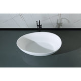 Arcticstone 63-Inch Solid Surface Oval Double Slipper Freestanding Tub with Drain