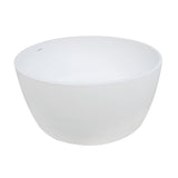 Arcticstone 51-Inch Solid Surface Round Double Ended Freestanding Tub with Drain