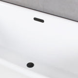 Aqua Eden 51-Inch Acrylic Oval Double Ended Freestanding Tub with Drain