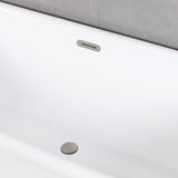 Aqua Eden 51-Inch Acrylic Oval Double Ended Freestanding Tub with Drain