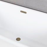 Aqua Eden 55-Inch Acrylic Oval Double Ended Freestanding Tub with Drain