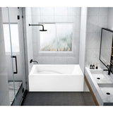 Aqua Eden 48-Inch Acrylic Rectangular 3-Wall Alcove Tub, Left Hand Drain and Anti-Skid Surface