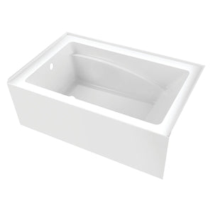 Aqua Eden 54-Inch Acrylic 3-Wall Alcove Tub with Left Hand Drain