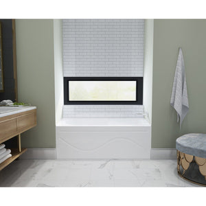 Aqua Eden 60-Inch Acrylic Rectangular 3-Wall Alcove Tub with Anti Skid and Right Hand Drain Hole