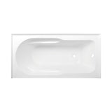 Aqua Eden 60-Inch Acrylic Rectangular 3-Wall Alcove Tub with Anti Skid and Right Hand Drain Hole