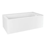 Aqua Eden 60-Inch Acrylic Rectangular 2-Wall Corner Alcove Tub, Right Hand Drain