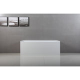 Aqua Eden 60-Inch Acrylic Rectangular 3-Wall Alcove Tub, Left Hand Drain