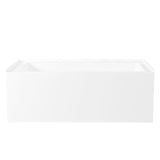 Aqua Eden 60-Inch Acrylic Rectangular 3-Wall Alcove Tub, Right Hand Drain