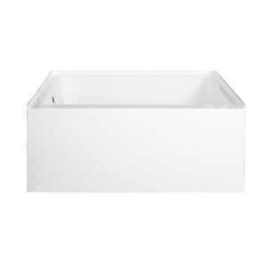 Aqua Eden 48-Inch Acrylic Rectangular 3-Wall Alcove Tub, Left Hand Drain Hole