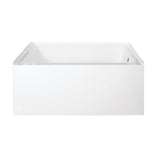 Aqua Eden 48-Inch Acrylic Rectangular 3-Wall Alcove Tub, Right Hand Drain Hole