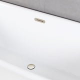 Aqua Eden 51-Inch Acrylic Oval Double Ended Freestanding Tub with Drain