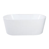 Aqua Eden 51-Inch Acrylic Oval Double Ended Freestanding Tub with Drain