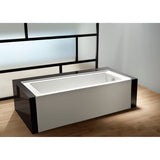 Aqua Eden 60-Inch Acrylic Rectangular 3-Wall Alcove Tub, Right Hand Drain