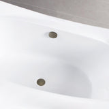 Aqua Eden 67-Inch Acrylic Rectangular Double Ended Freestanding Tub with Overflow/Drain Assembly