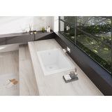 Aqua Eden 48-Inch Acrylic Rectangular Drop-In Tub with Anti-Skid Surface