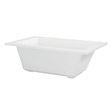 Aqua Eden 54-Inch Acrylic Rectangular Drop-In Tub with Anti-Skid Surface