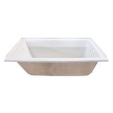 Aqua Eden 60-Inch Acrylic Rectangular Drop-In Tub, Right Hand Drain