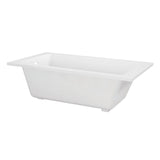 Aqua Eden 60-Inch Acrylic Rectangular Drop-In Tub with Anti-Skid Surface