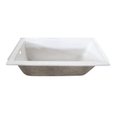 Aqua Eden 60-Inch Acrylic Rectangular Drop-In Tub, Left Hand Drain