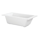 Aqua Eden 60-Inch Acrylic Rectangular Drop-In Tub with Anti-Skid Surface