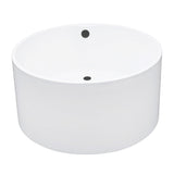 Aqua Eden 45-Inch Acrylic Round Double Ended Freestanding Tub with Overflow/Drain Assembly