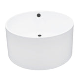 Aqua Eden 45-Inch Acrylic Round Double Ended Freestanding Tub with Overflow/Drain Assembly