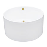 Aqua Eden 45-Inch Acrylic Round Double Ended Freestanding Tub with Overflow/Drain Assembly