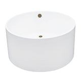 Aqua Eden 45-Inch Acrylic Round Double Ended Freestanding Tub with Overflow/Drain Assembly