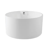 Aqua Eden 45-Inch Acrylic Round Double Ended Freestanding Tub with Drain