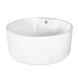 Aqua Eden 53-Inch Acrylic Round Double Ended Freestanding Tub with Drain