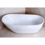 Aqua Eden 68-Inch Acrylic Oval Single Slipper Freestanding Tub with Drain